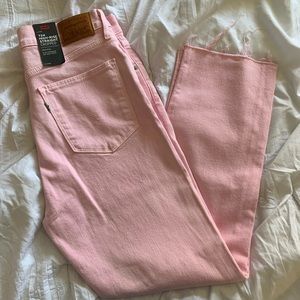Pink levi 724 high rise levi jeans